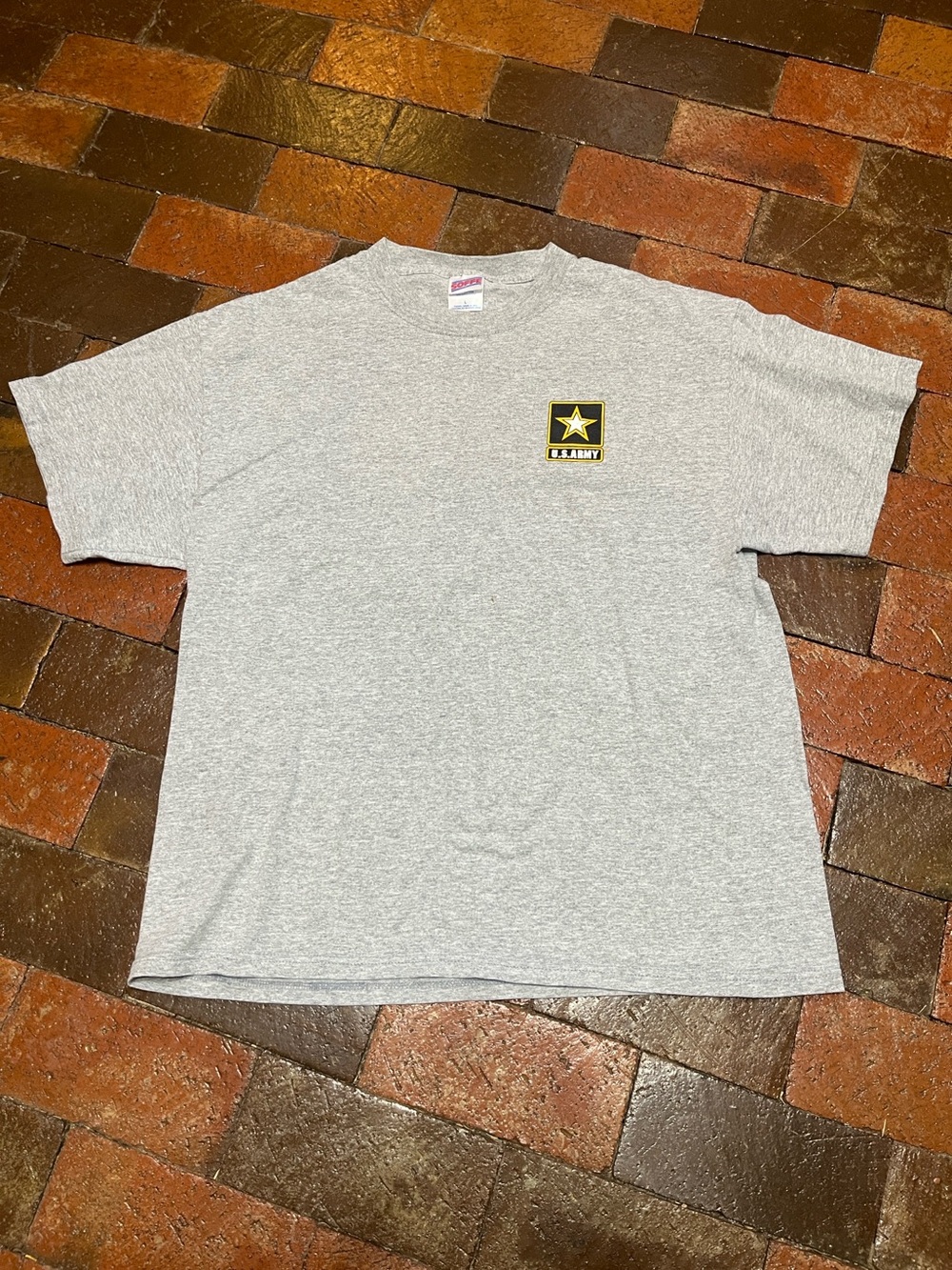 MEN LARGE SHIRT TEE/short sleeve/ U.S. Army gray/1114